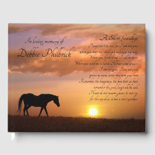 Livre D'or Cheval à Sunrise Memorial Célébration de la vie