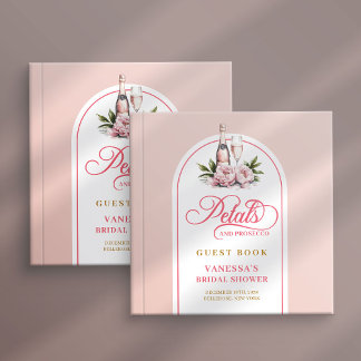 Livre D'or Chic blush gold petals prosecco bridal shower