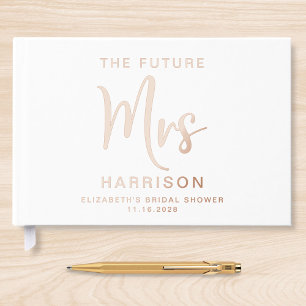Livre D'or Chic Future Mme Fête des mariées Rose Gold