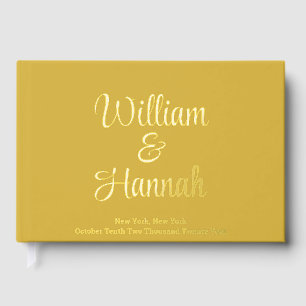Livre D'or Chic moderne Mariage Gold avec Gold Foil Hardcover