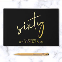 Chic Script 60th Birthday Party