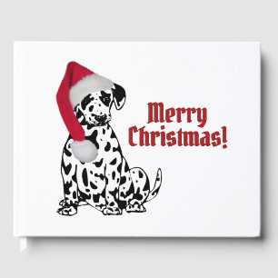 Livre D'or Chien dalmate rouge Casquette Joyeux Noël