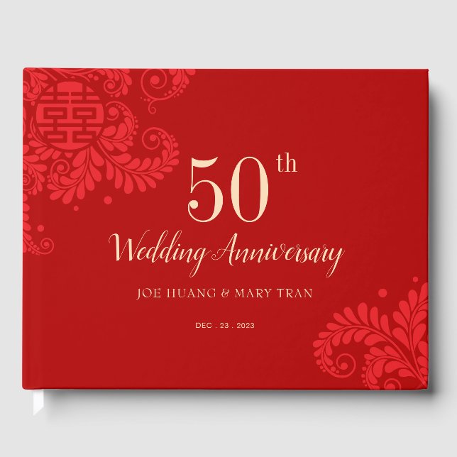 Livre d'or chinois pour l'anniversaire du Mariage  (Recto)