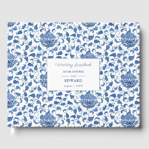 Livre D'or Chinoiserie Chic Classic Mariage Bleu
