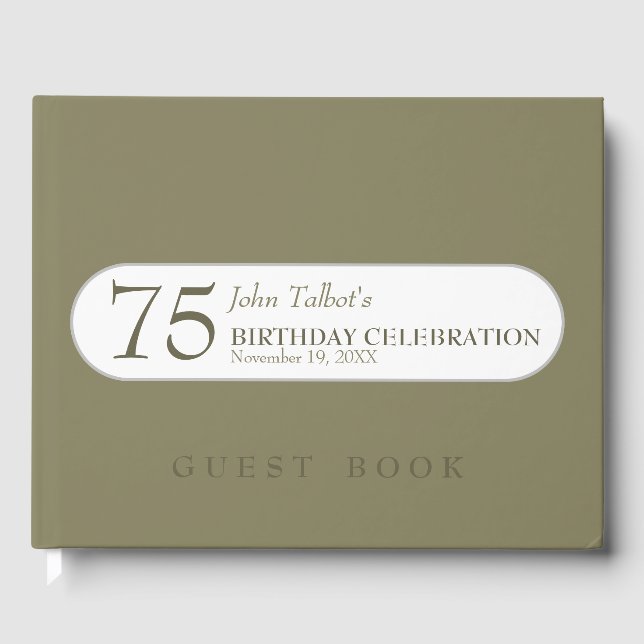 Livre D'or Choisissez Couleur 75e anniversaire de célébration (Recto)