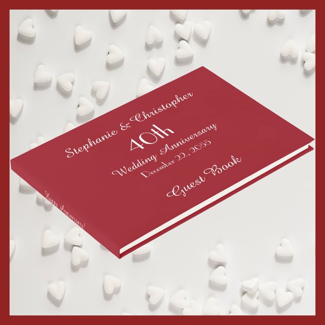 Livre D'or CHOISISSEZ VOTRE COULEUR Ruby Red 40th Anniversary (Créateur téléchargé)