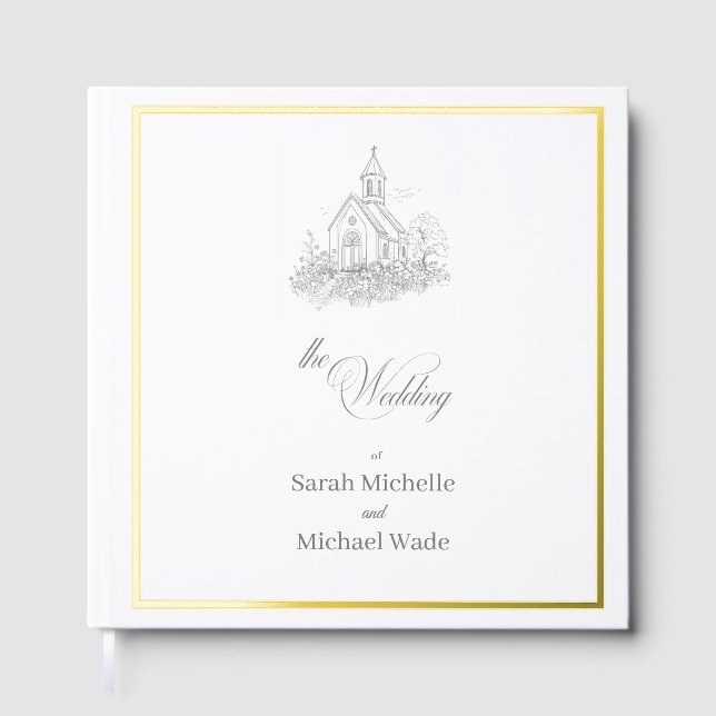 Livre D'or Church Calligraphy Wedding (Recto)