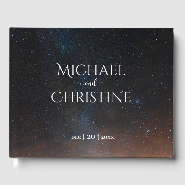 Livre D'or Ciel nocturne mariage sous les étoiles (Recto)