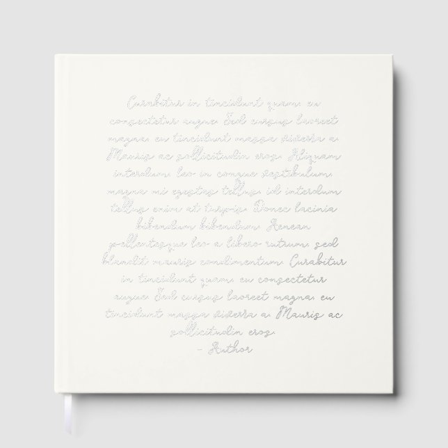 Livre D'or Citation personnalisée poème Votes mariages (Recto)