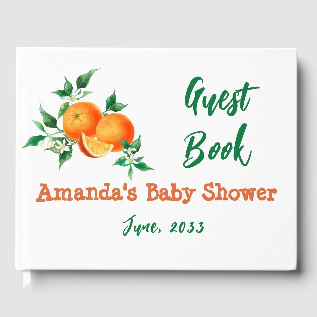 Livre D'or Citrus Little Cutie Baby shower neutre de genre (Recto)