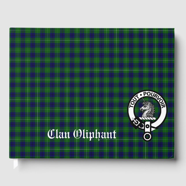 Livre D'or Clan Oliphant Crest Badge & Tartan (Recto)