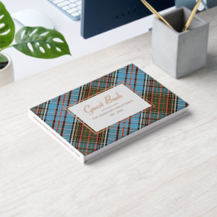 Livre D'or Clan Plaid Personnalisé Anderson Elegant Tartan