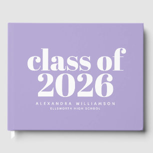Livre D'or Classe 2026 Lavande Moderne Personnalisée