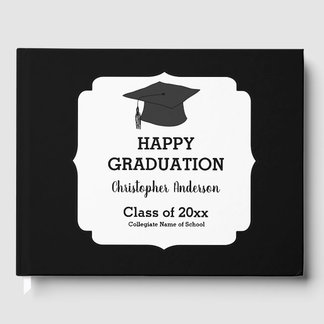 Livre D'or Classe de Graduation Noir et Blanc de (Recto)