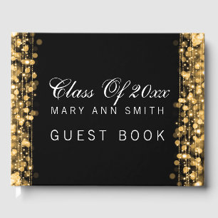 Livre D'or "Classe De" Graduation Party Gold Lights & Sparkle