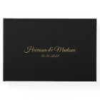 Classic or noir script personnalisé élégant Mariag