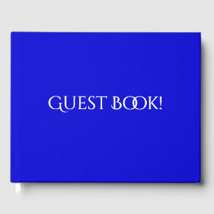 Livre D'or Cobalt solide Bleu Texte Date Spine