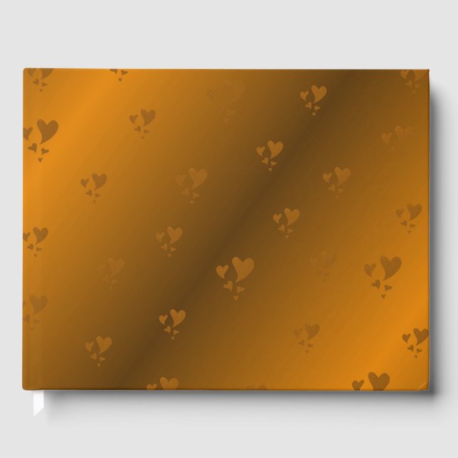 Livre D'or coeur Mariage, décor festif, belle (Recto)