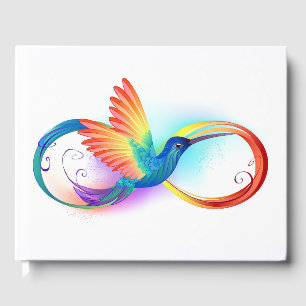 Livre D'or Colibri arc-en-ciel avec symbole Infinity