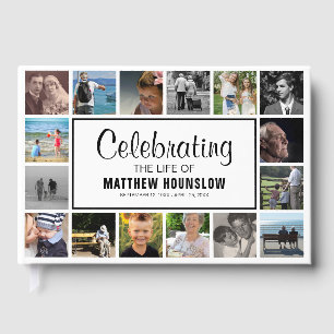 Livre D'or Collage Photo Moderne   Célébrant la Vie De