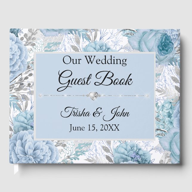 Livre D'or Collection Mariage bleu (Recto)