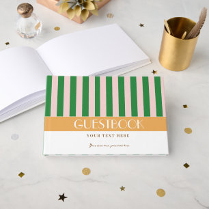 Livre D'or Coloré Style Clair Couleur Minimaliste Rayures