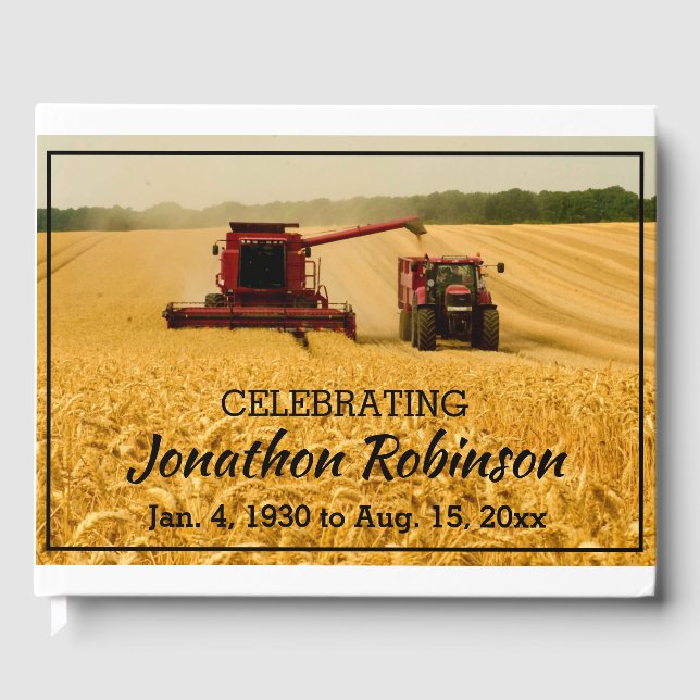 Livre D'or Combiner Dans Le Champ De Blé (Recto)