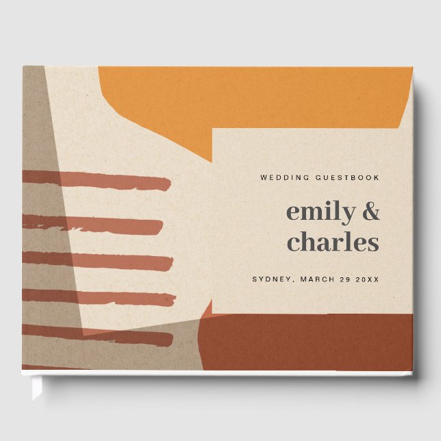 LIVRE D'OR CONCEPTION ABSTRAITE MODERNE DE LA TERRACOTTA (Recto)