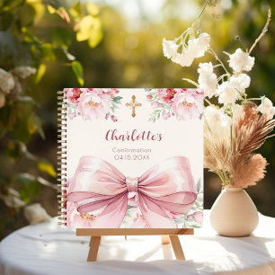 Livre d'or Confirmation flûtes à crème arc rose