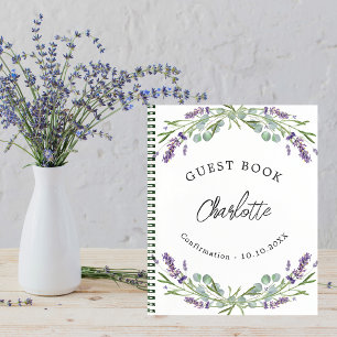 Livre d'or confirmation lavande violette eucalyptu