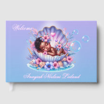 Coquillage dormant noir bébé fille Baby shower