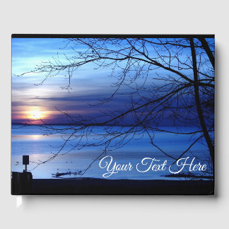 Livre D'or Coucher de soleil bleu