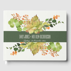 LIVRE D'OR COULEUR D'EAU DU JARDIN FLEURIER SUCCULTE CACTUS O