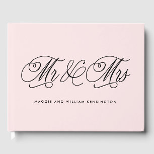 Livre D'or COULEUR MODIFIABLE M & Mme Elegant Mariage de scri