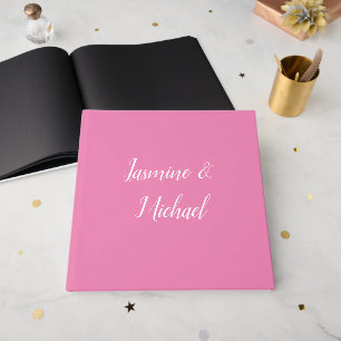 Livre D'or Couleur rose minimaliste moderne professionnelle