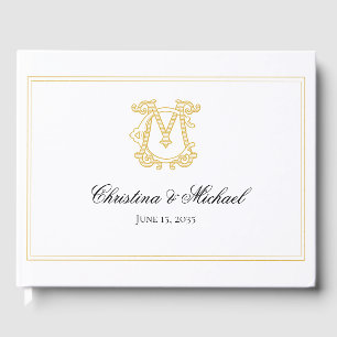 Livre D'or COULEURS ÉDITABLES CM Monogramme MC Monogramme Liv