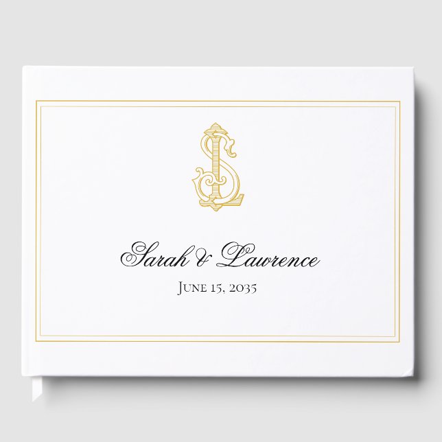Livre D'or COULEURS ÉDITABLES SL Monogramme LS Monogramme Liv (Recto)