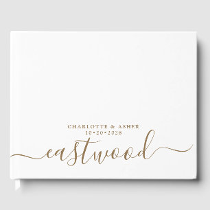 Livre D'or Couple Nom Mariage Gold Monogramme
