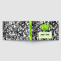 Couronne de graffiti noir et vert pour anniversair