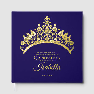 Livre D'or Couronne Diadème Élégant en Or pour Quinceañera An