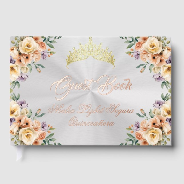 Livre D'or Cream Floral & Tiara - White Pearl (Recto)