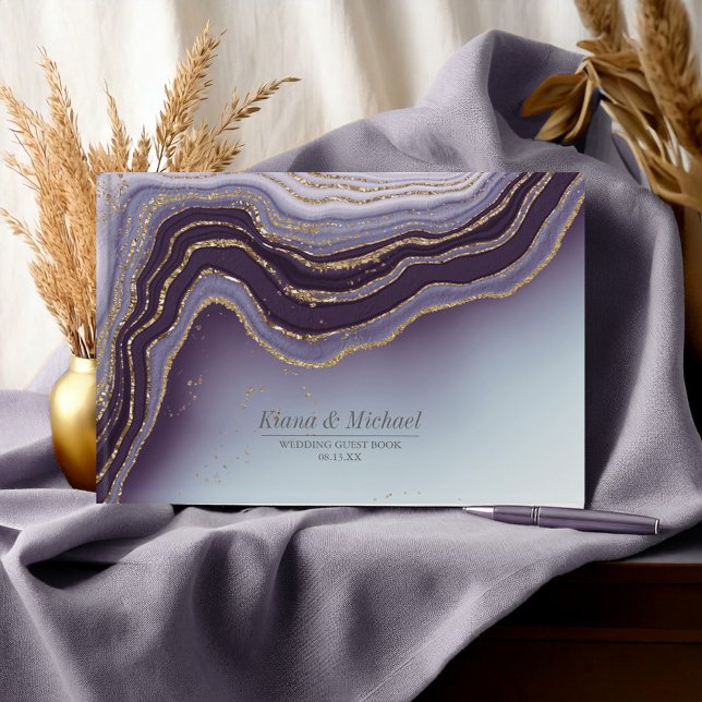 Livre D'or Crystal Agate Mariage Amethyst ID825 (Créateur téléchargé)