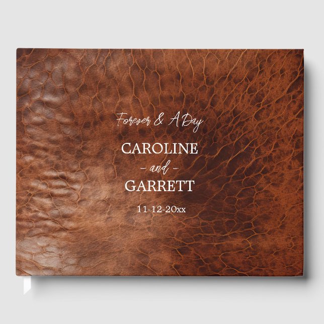 Livre D'or Cuir Brown Western Faux (Recto)