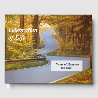 Livre D'or Curvy Road Célébration de la vie Memorial