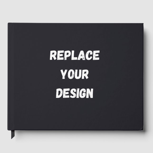 Livre D'or Custom black simple Design Add Photo or Text (Recto)