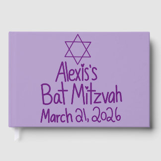 Livre D'or Custom Purple Bat Mitzvah 