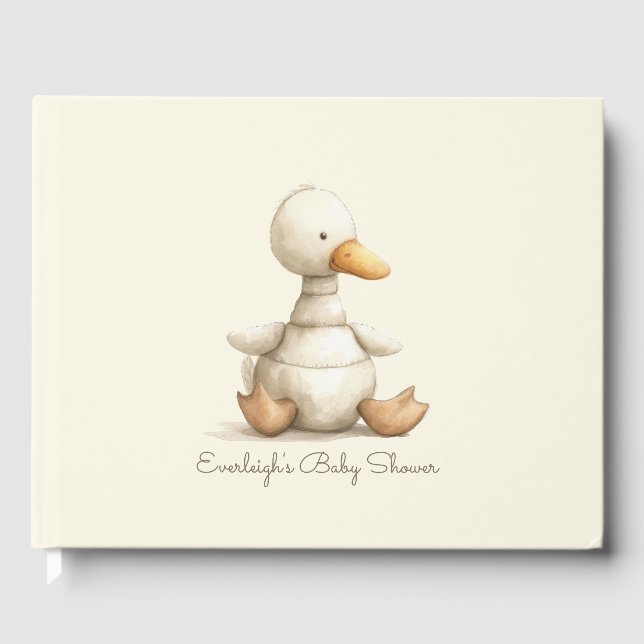 Livre D'or Cute Baby shower Canard farci Animal (Recto)