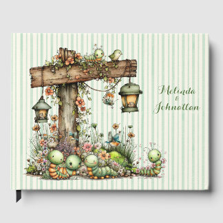 Livre D'or Cute Caterpillar Garden Baby Shower Keepsake Party