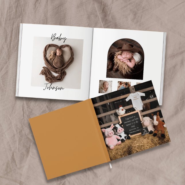 Livre D'or Cute Farm Animals Baby photo book keepsaké (Créateur téléchargé)