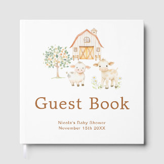 Livre D'or Cute Farm Barn Baby Shower